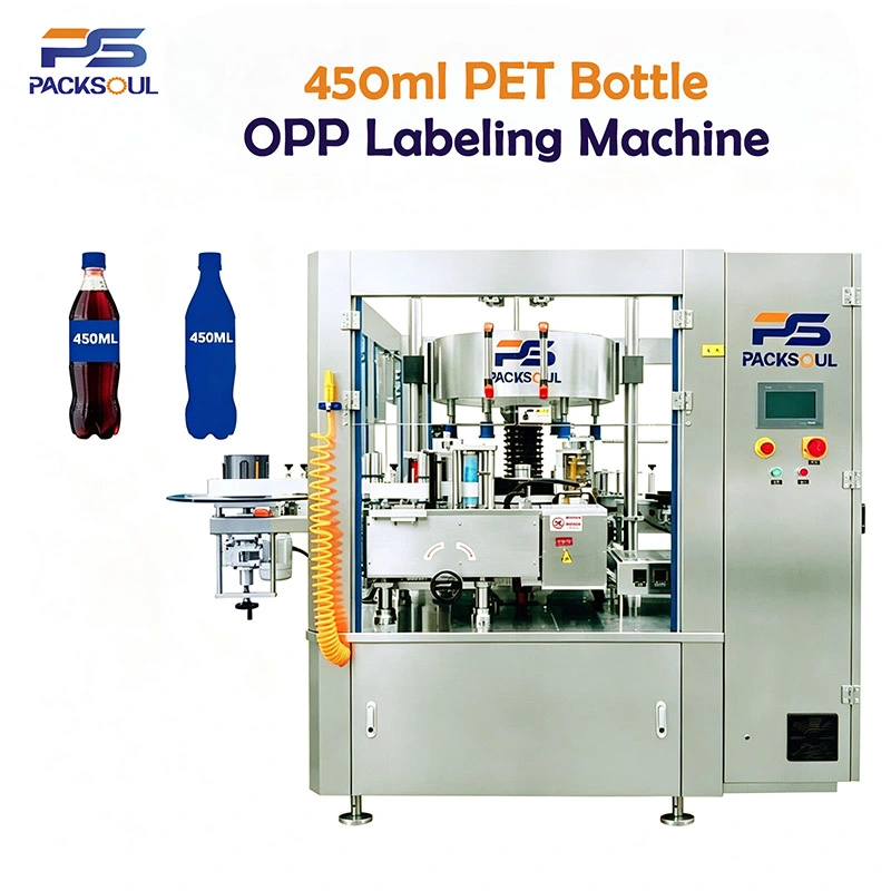 Máquina de rotulagem OPP de garrafa PET 450ml